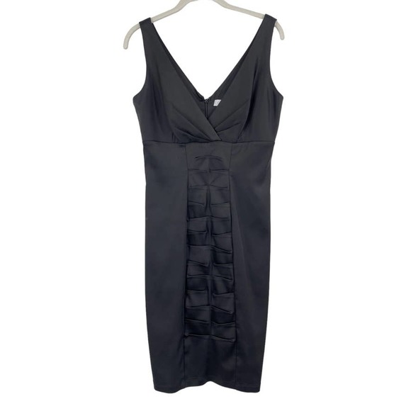 CALVIN KLEIN Black Cocktail Evening Dress Sleeveless Sheath - Size 6 - Picture 1 of 14